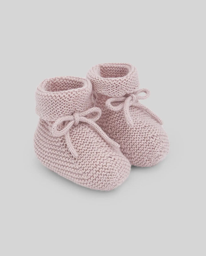 Blue Almonds Ltd KNIT NEWBORN BOOTIES ESENCIAL - Powder Pink Paz Rodriguez