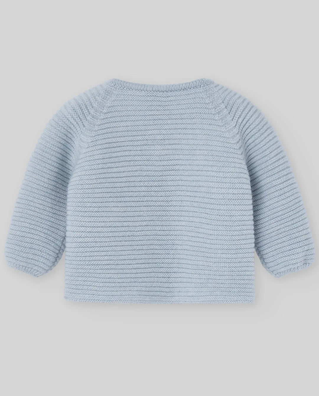 Blue Almonds Ltd KNIT NEWBORN CARDIGAN ESENCIAL - Chalk Blue Paz Rodriguez