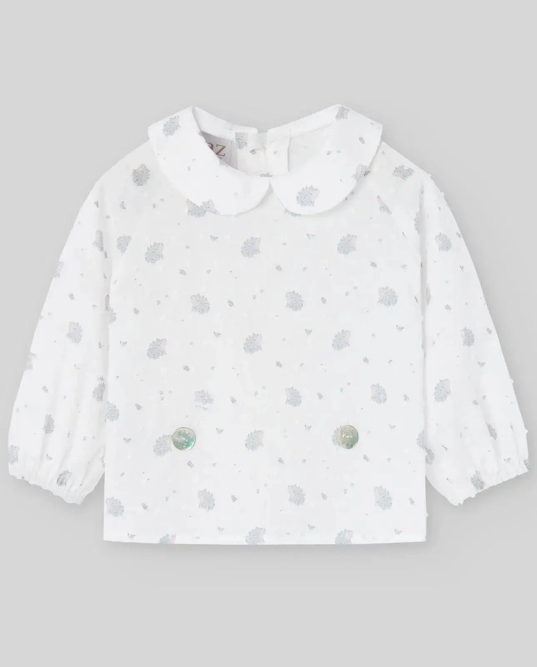 Blue Almonds Ltd KNIT NEWBORN CARDIGAN ESENCIAL - Chalk Blue Paz Rodriguez