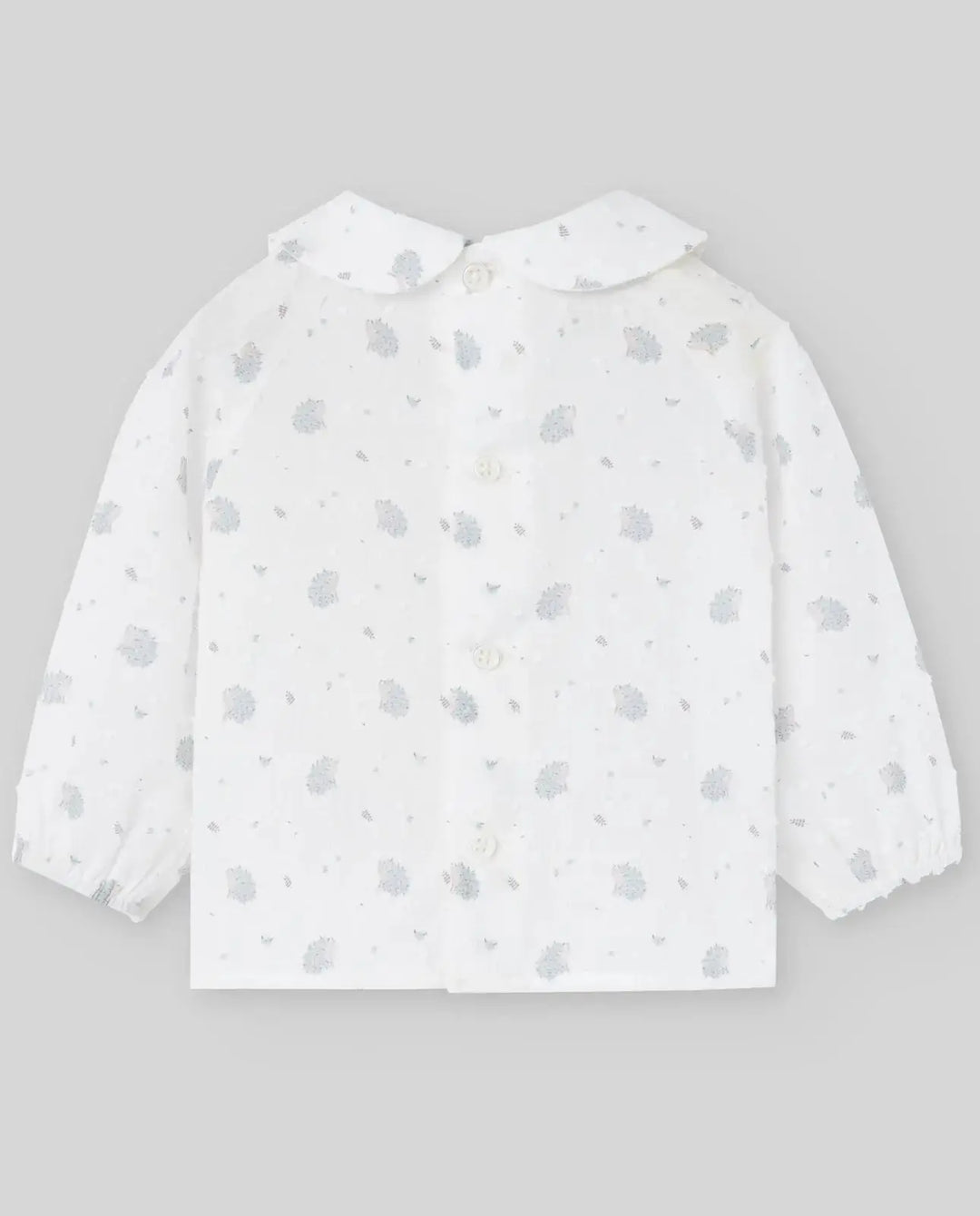 Blue Almonds Ltd KNIT NEWBORN CARDIGAN ESENCIAL - Chalk Blue Paz Rodriguez