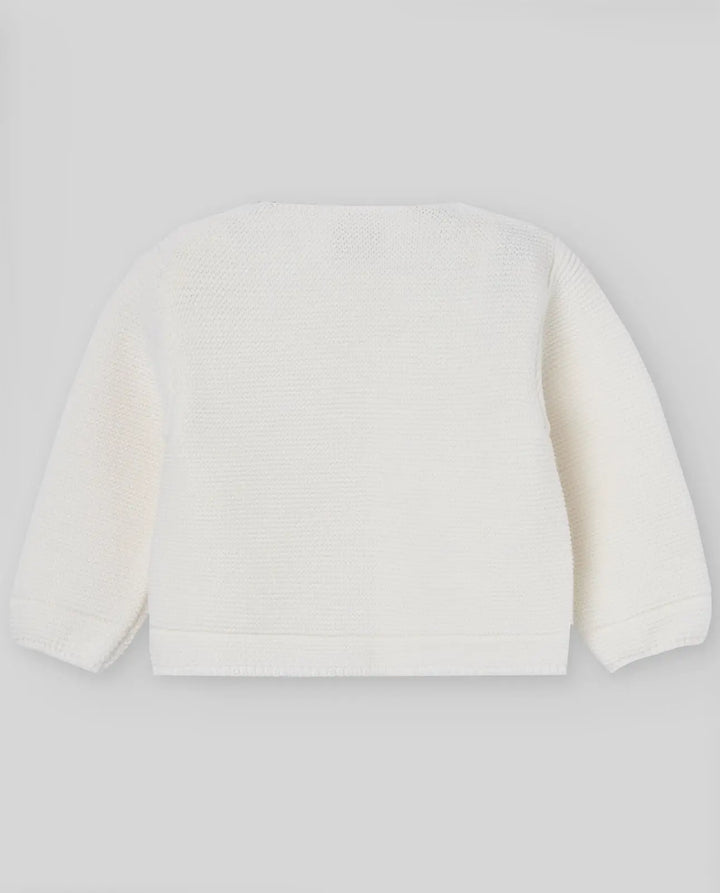 Blue Almonds Ltd KNIT NEWBORN CARDIGAN ESENCIAL - Cream Paz Rodriguez