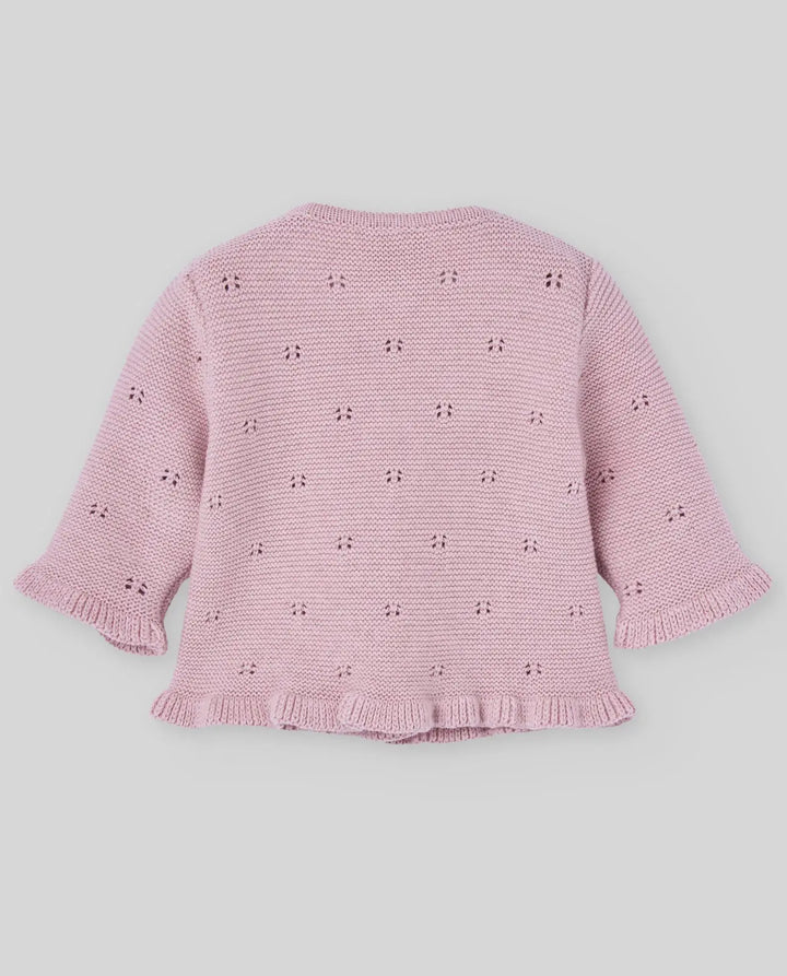 Blue Almonds Ltd KNIT NEWBORN CARDIGAN  QUINTA - Powder Pink Paz Rodriguez