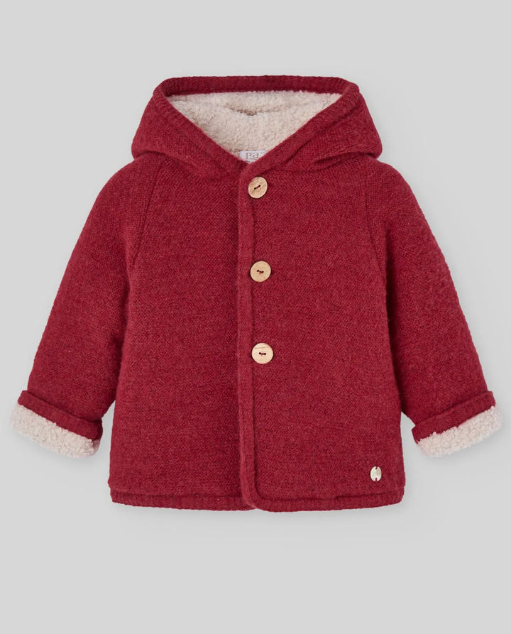 Blue Almonds Ltd KNIT NEWBORN COAT ACEBO - Persian Red Paz Rodriguez