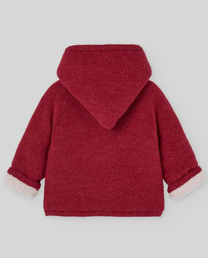 Blue Almonds Ltd KNIT NEWBORN COAT ACEBO - Persian Red Paz Rodriguez