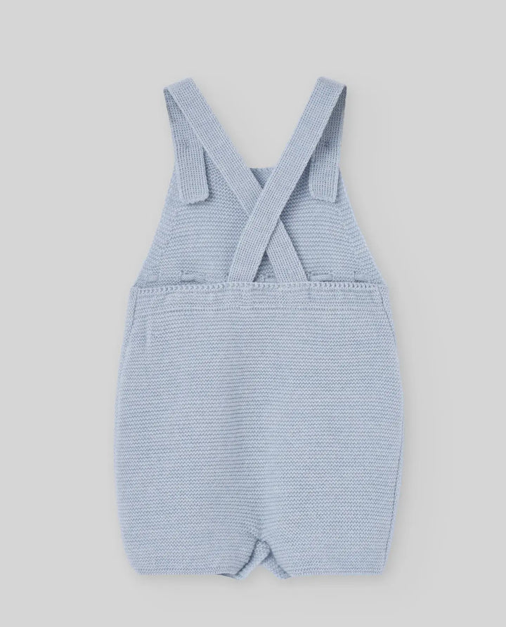Blue Almonds Ltd KNIT NEWBORN DUNGAREE ERIZOS - Chalk Blue Paz Rodriguez