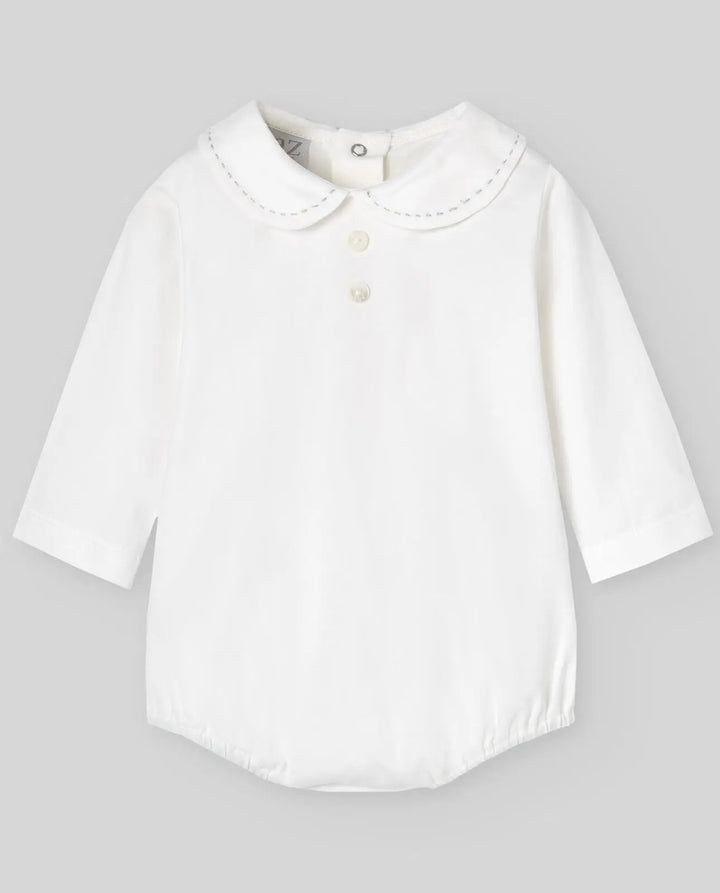 Blue Almonds Ltd KNIT NEWBORN DUNGAREE ERIZOS - Chalk Blue Paz Rodriguez