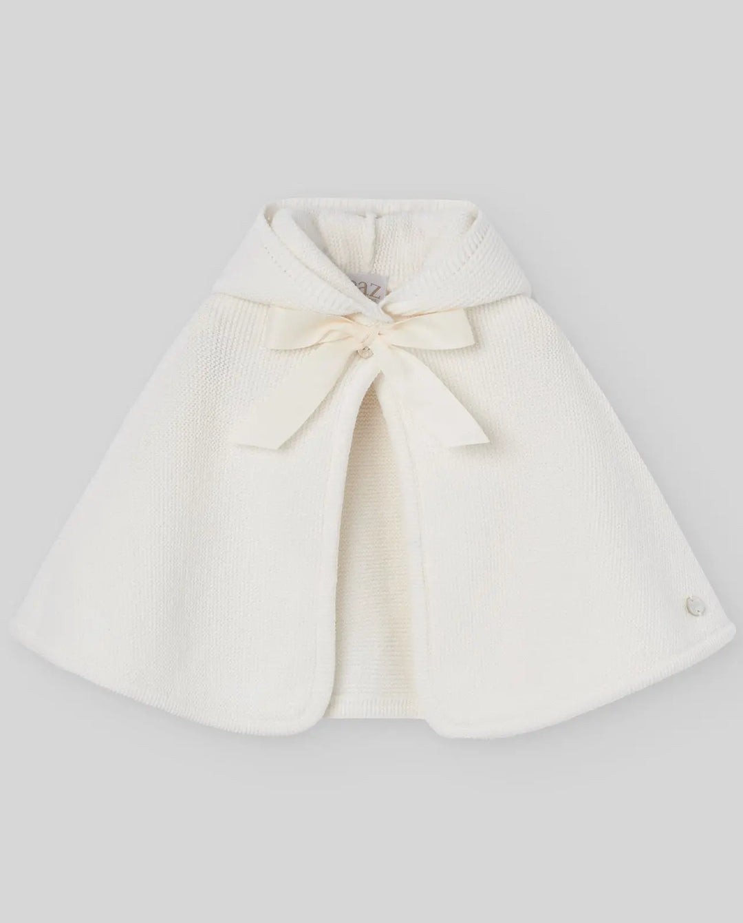 Blue Almonds Ltd KNIT NEWBORN PONCHO ESENCIAL - Cream Paz Rodriguez