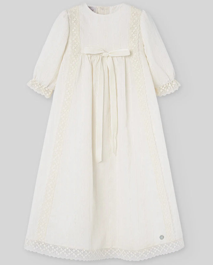 Blue Almonds Ltd KNIT NEWBORN PONCHO ESENCIAL - Cream Paz Rodriguez