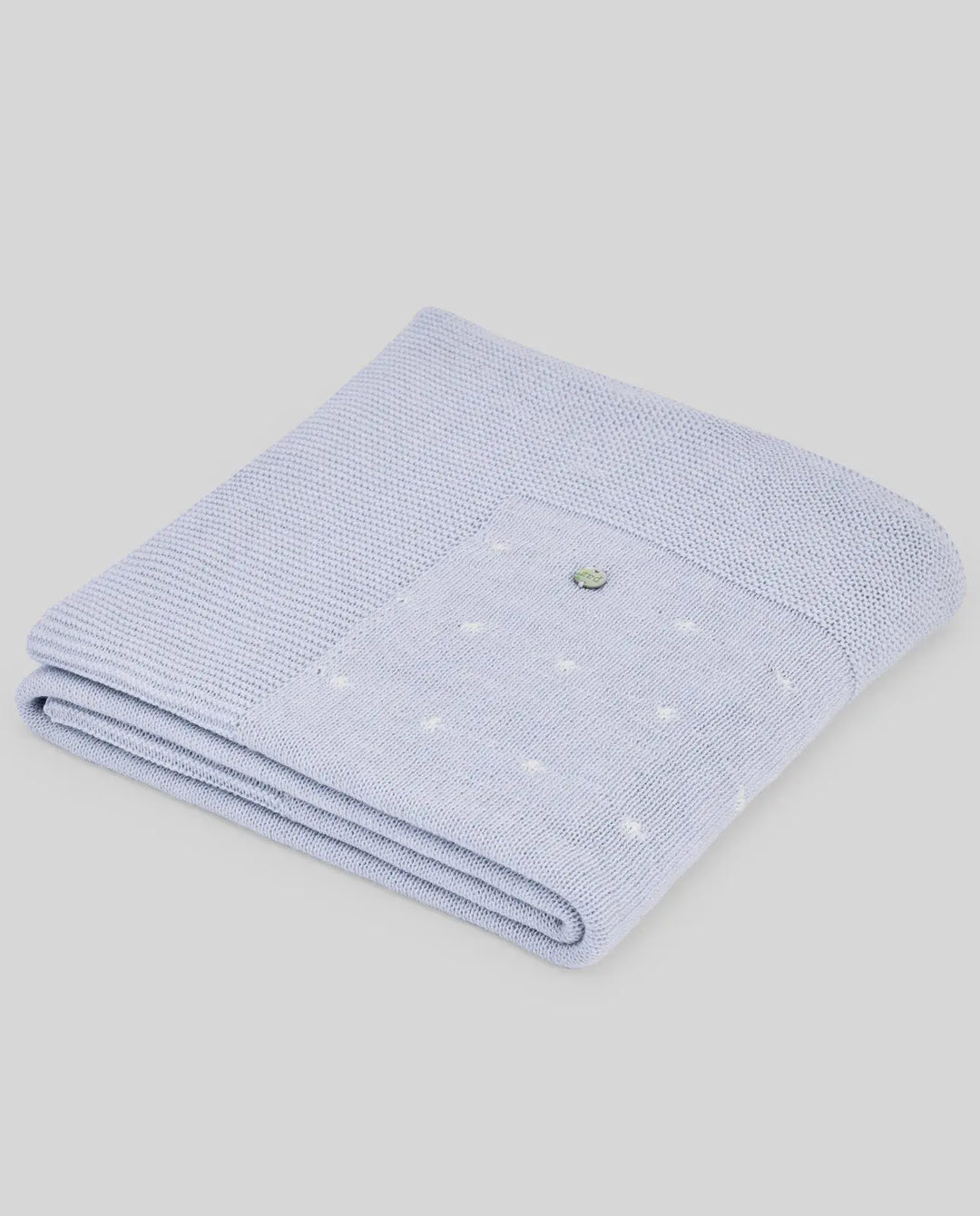 Blue Almonds Ltd KNIT NEWBORN SHAWL NECTAR - Sky BlueWhite Paz Rodriguez