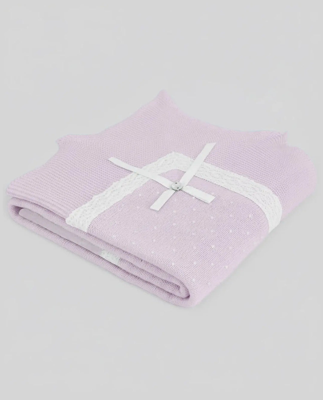 Blue Almonds Ltd KNIT NEWBORN SHAWL PAZ V26 - Chalk PinkCream Paz Rodriguez