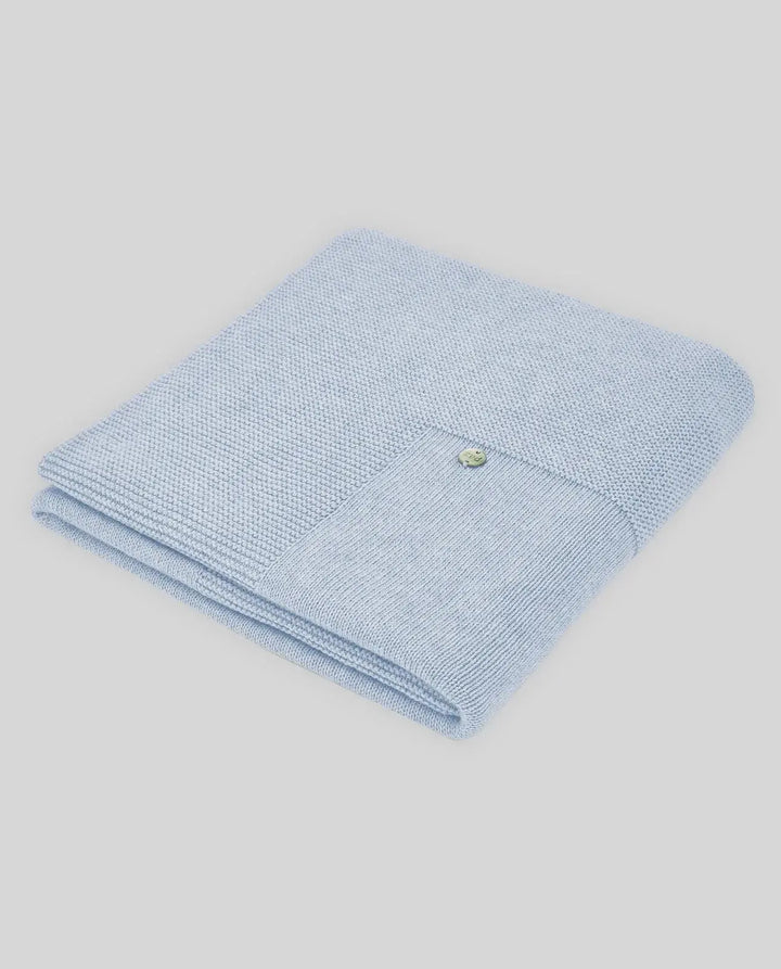 Blue Almonds Ltd KNIT NEWBORN SWEATER REGALO OI 25-26 - Chalk Blue/Cream Paz Rodriguez