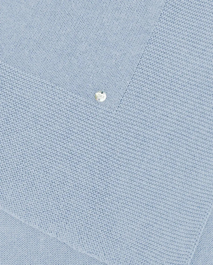 Blue Almonds Ltd KNIT NEWBORN SWEATER REGALO OI 25-26 - Chalk Blue/Cream Paz Rodriguez
