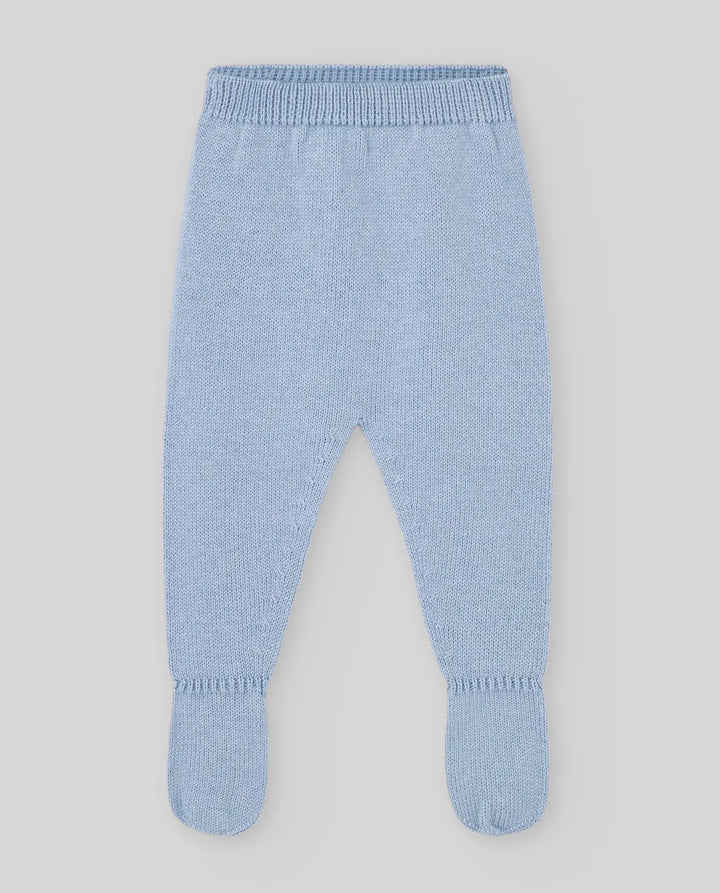 Blue Almonds Ltd KNIT NEWBORN SWEATER REGALO OI 25-26 - Chalk Blue/Cream Paz Rodriguez