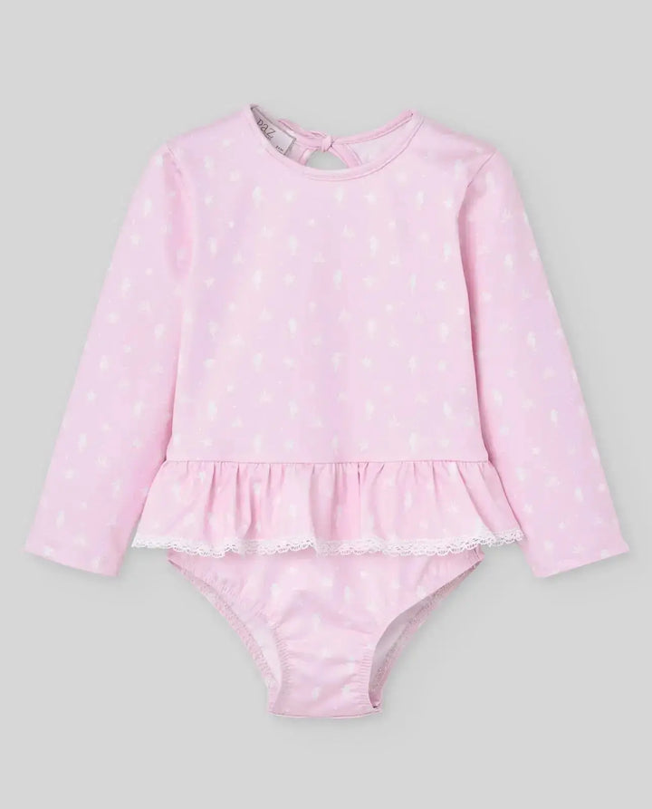 Blue Almonds Ltd KNIT NEWBORN SWIMSUIT BAO V26 - Chalk Pink Paz Rodriguez