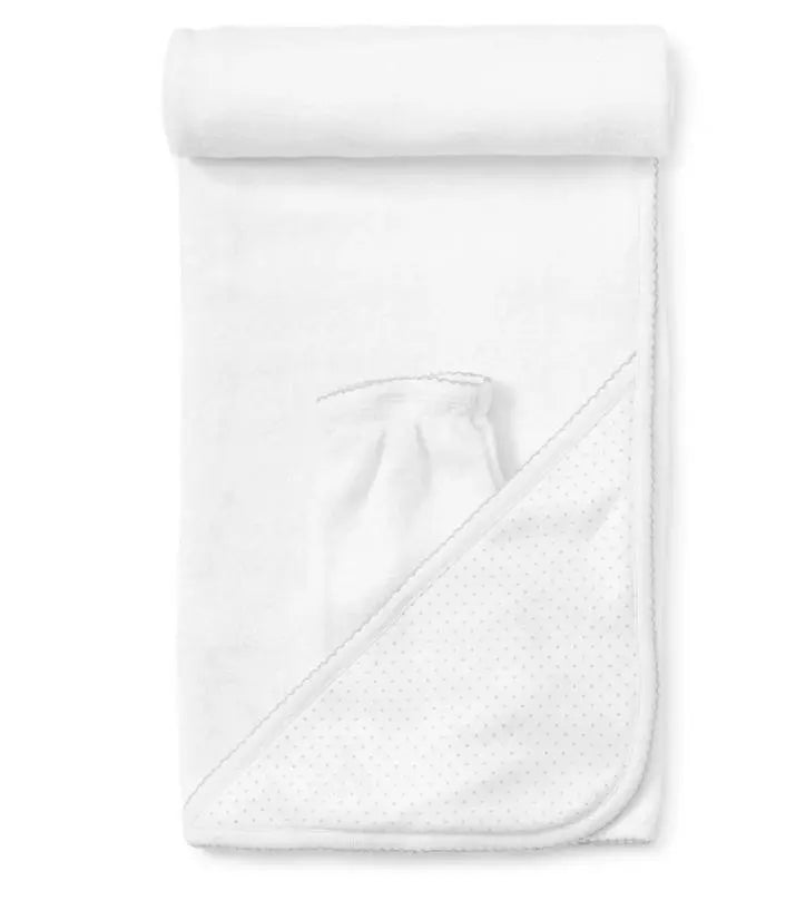 Blue Almonds Ltd Kissy Kissy Dots Towel with Mitt Kissy Kissy
