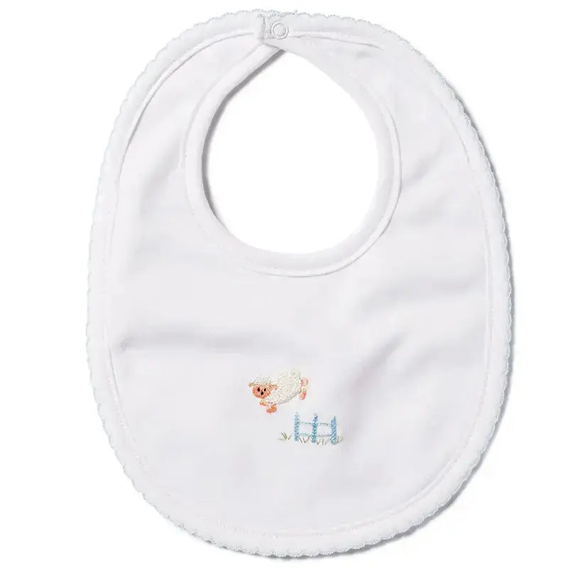 Blue Almonds Ltd Baby boys embroidered bib - Sheep blue Lyda Baby