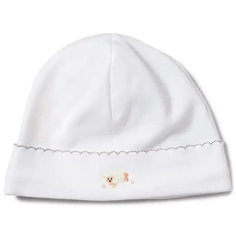 Blue Almonds Ltd Baby embroidered hat - Sheep grey Lyda Baby