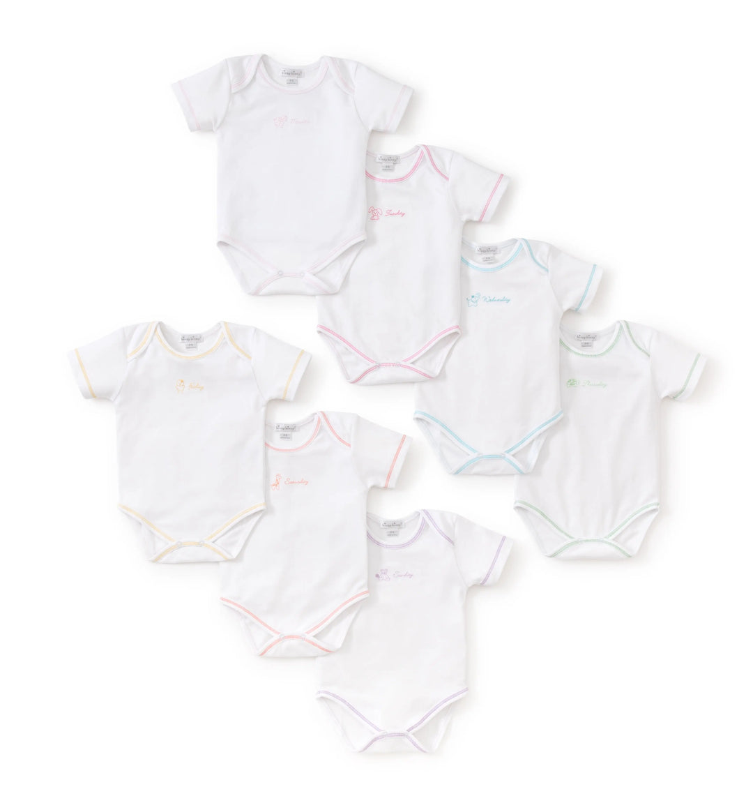 Baby girls body set S/S - Days of the week-Layette-Kissy Kissy-Blue Almonds-London-South Kensington