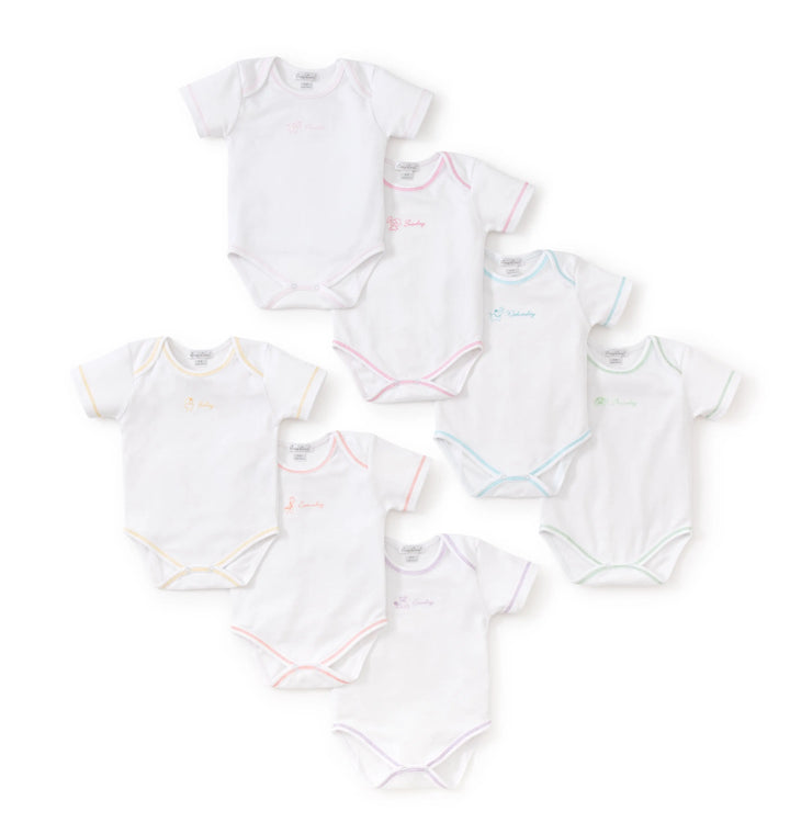 Baby girls body set S/S - Days of the week-Layette-Kissy Kissy-Blue Almonds-London-South Kensington