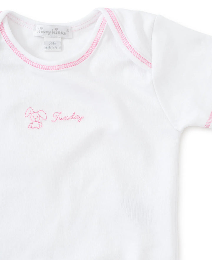 Baby girls body set S/S - Days of the week-Layette-Kissy Kissy-Blue Almonds-London-South Kensington