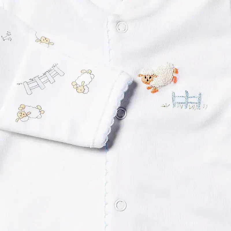Blue Almonds Ltd Boys babygrow - Sheep blue Lyda Baby