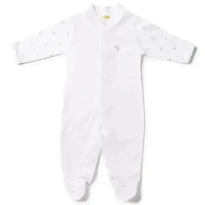 Blue Almonds Ltd Boys babygrow  -Stork blue Lyda Baby