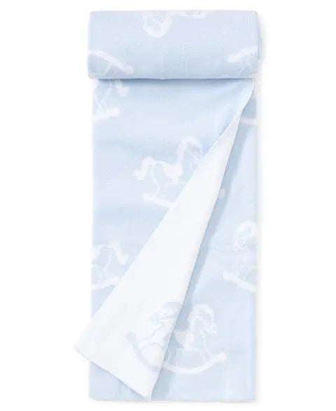 Blue Almonds Ltd Rocker Novelty Blanket - Blue Kissy Kissy