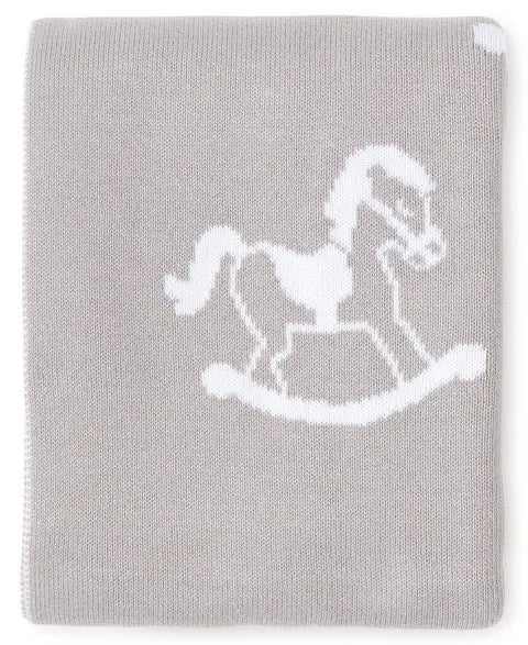 Blue Almonds Ltd Rocker Novelty Blanket - Silver Kissy Kissy