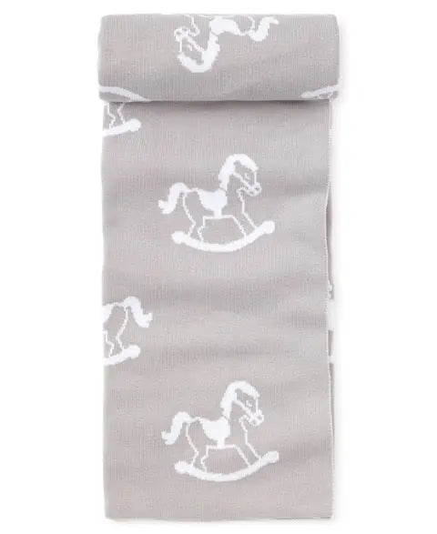 Blue Almonds Ltd Rocker Novelty Blanket - Silver Kissy Kissy