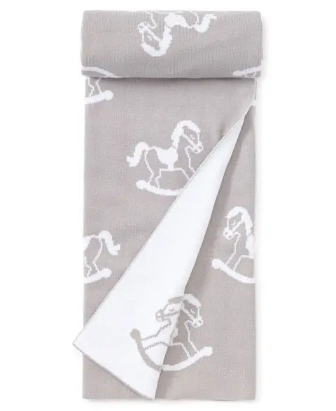 Blue Almonds Ltd Rocker Novelty Blanket - Silver Kissy Kissy