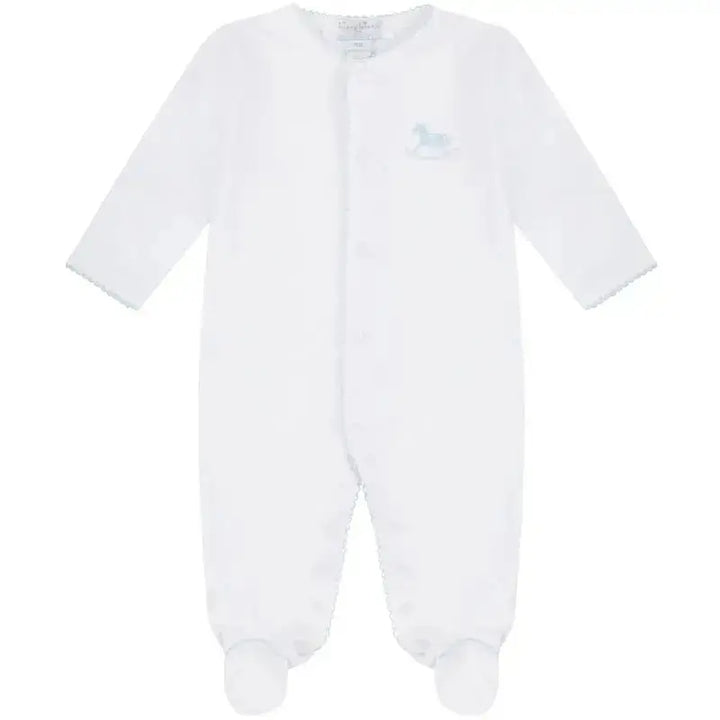 Blue Almonds Ltd Signature rocking horse footie blue Blue Almonds x Kissy Kissy