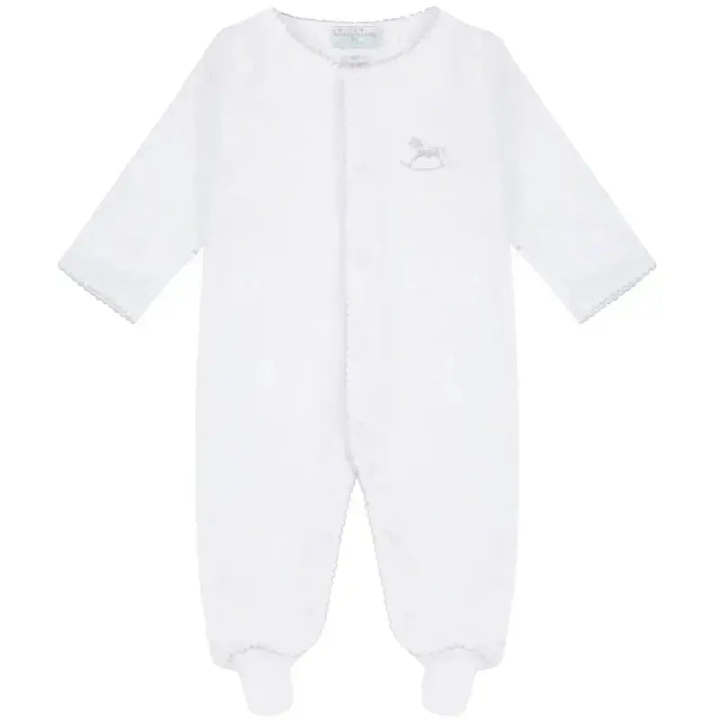 Blue Almonds Ltd Signature rocking horse footie grey Blue Almonds x Kissy Kissy