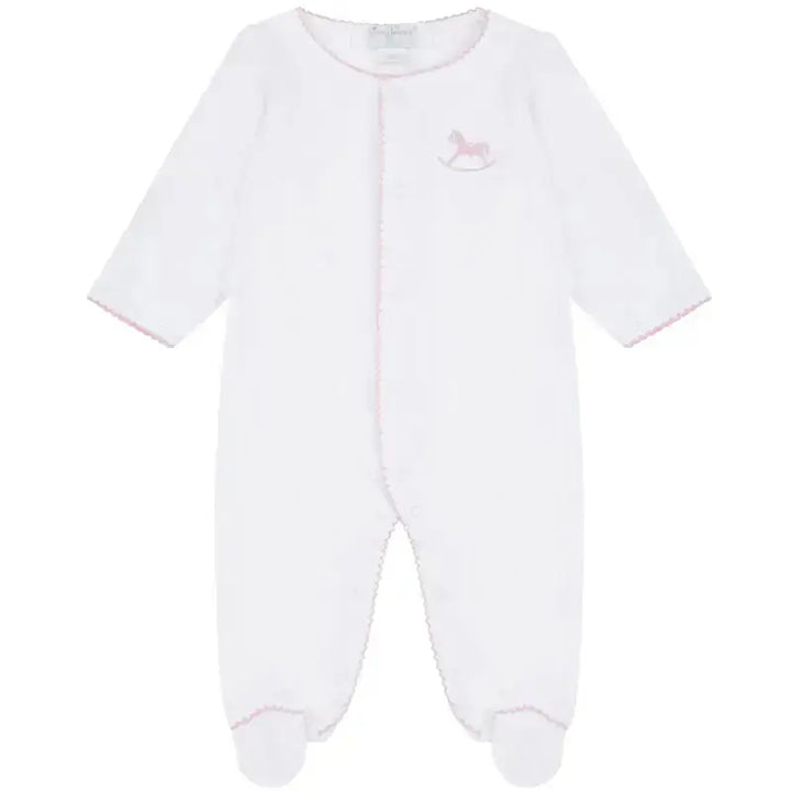 Blue Almonds Ltd Signature rocking horse footie pink Blue Almonds x Kissy Kissy