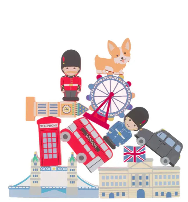 Blue Almonds Ltd London Stacking Game Orange Tree Toys