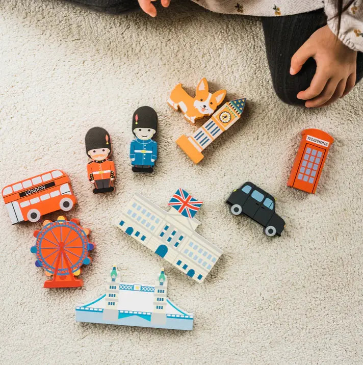Blue Almonds Ltd London Stacking Game Orange Tree Toys