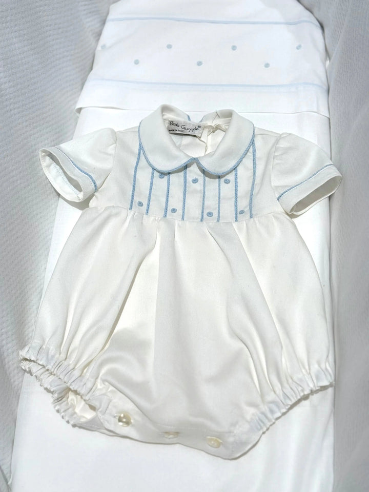 Blue Almonds Ltd Baby Boys Romper Suit 'Angelo' Piccola Giuggiola