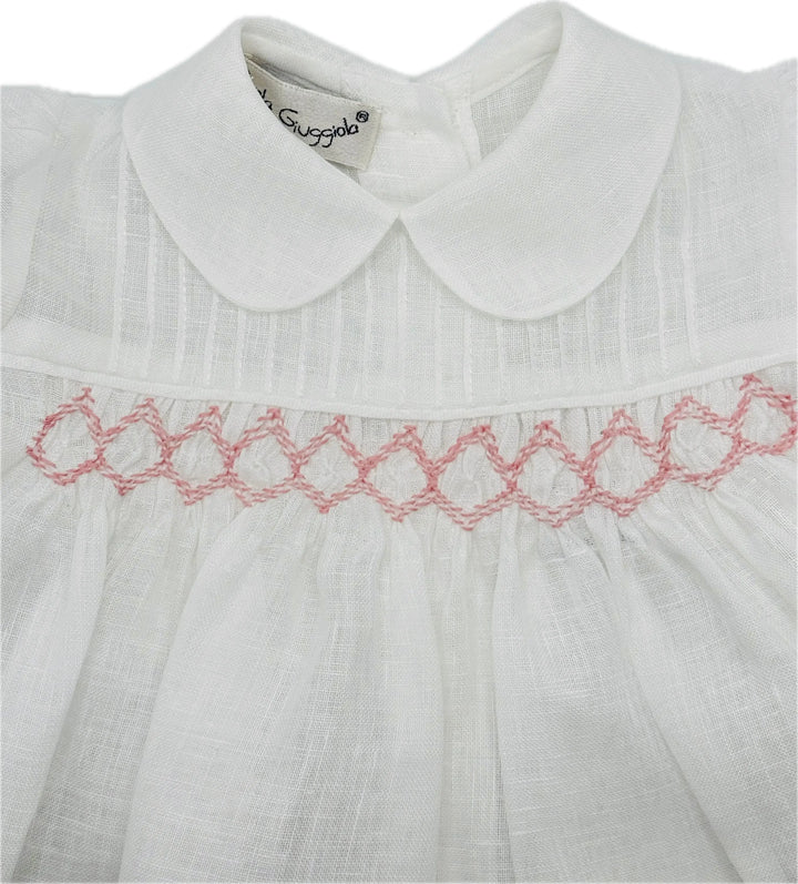 Blue Almonds Ltd Baby Girls linen Dress 'Eleganza' Piccola Giuggiola