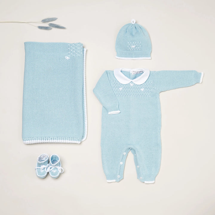 Blue Almonds Ltd Baby boys knitted layette gift 'Mio Caro' Piccola Giuggiola