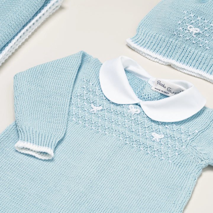Blue Almonds Ltd Baby boys knitted layette gift 'Mio Caro' Piccola Giuggiola