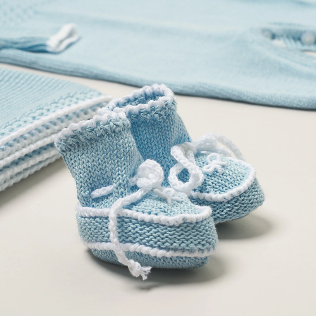 Blue Almonds Ltd Baby boys knitted layette gift 'Mio Caro' Piccola Giuggiola