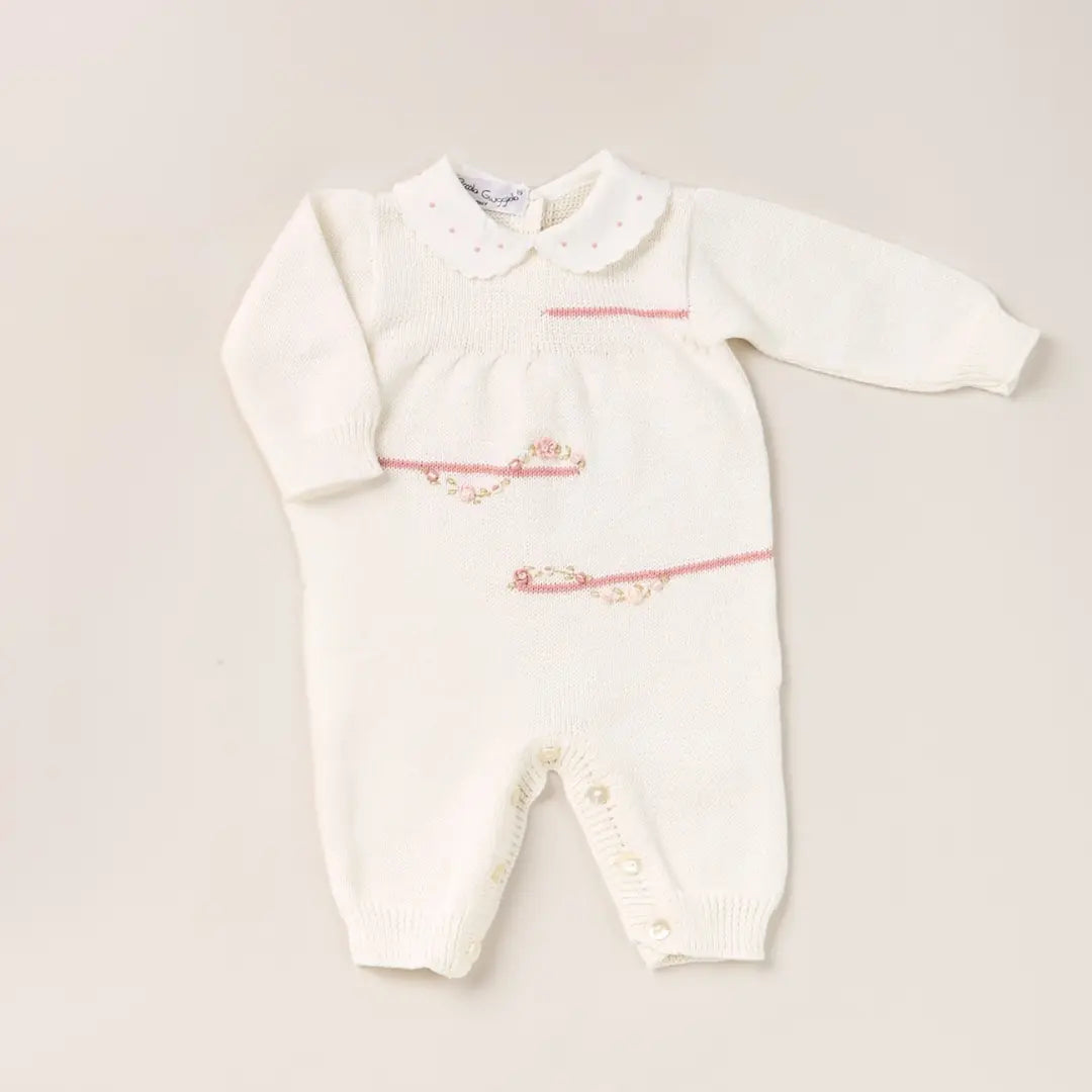 Blue Almonds Ltd Baby girls knitted layette gift 'Piccola Rosa' Piccola Giuggiola
