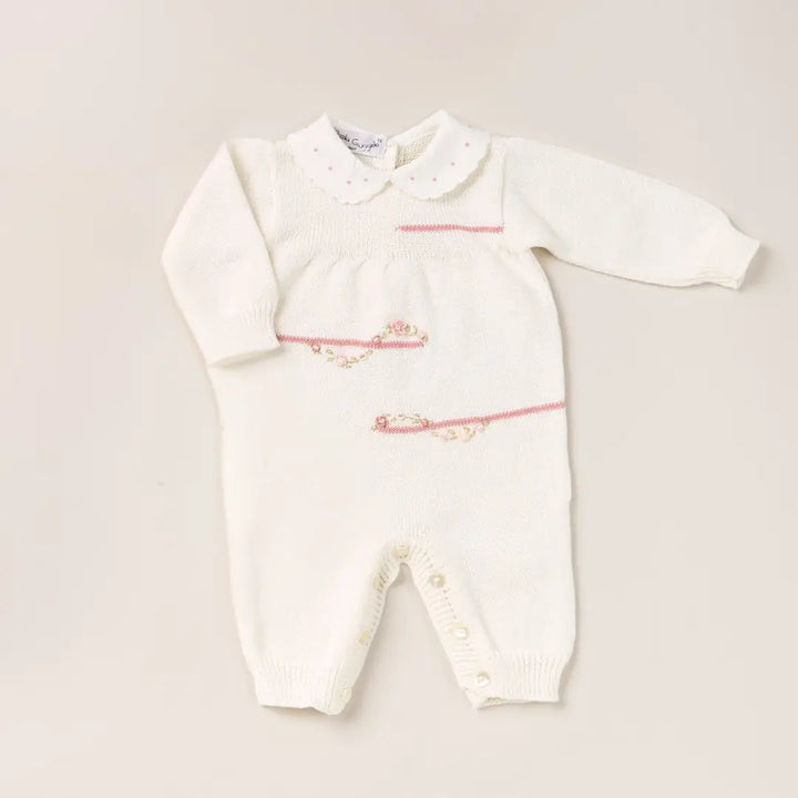Blue Almonds Ltd Baby girls knitted layette gift 'Piccola Rosa' Piccola Giuggiola