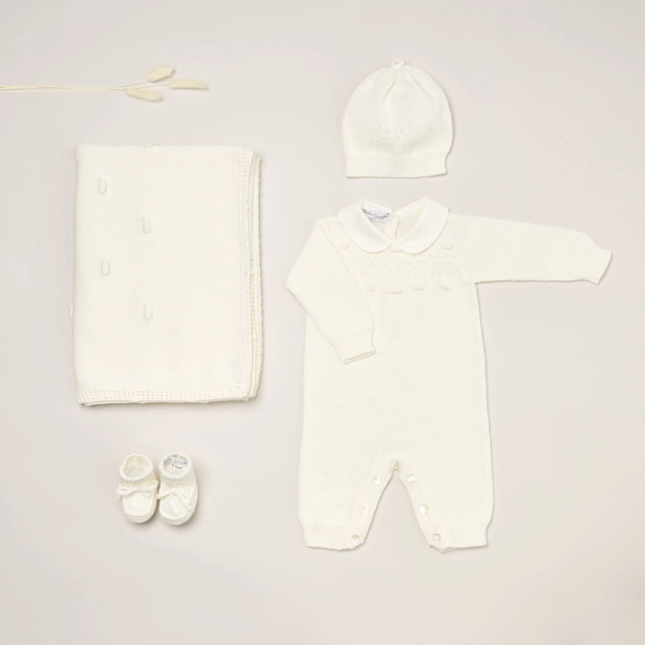 Blue Almonds Ltd Baby knitted layette gift 'Eleganza' Piccola Giuggiola