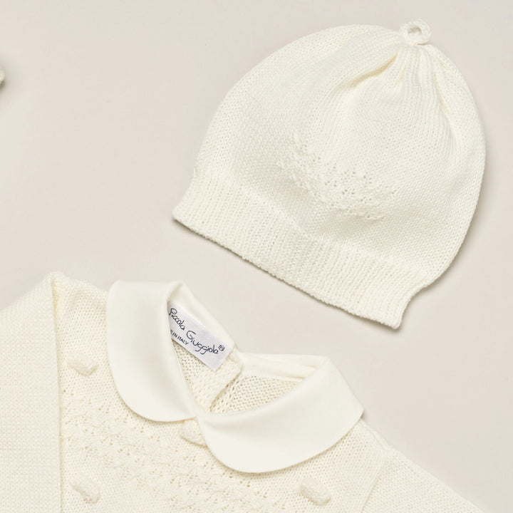 Blue Almonds Ltd Baby knitted layette gift 'Eleganza' Piccola Giuggiola