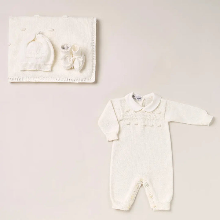 Blue Almonds Ltd Baby knitted layette gift 'Eleganza' Piccola Giuggiola