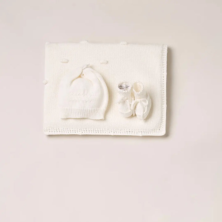 Blue Almonds Ltd Baby knitted layette gift 'Eleganza' Piccola Giuggiola