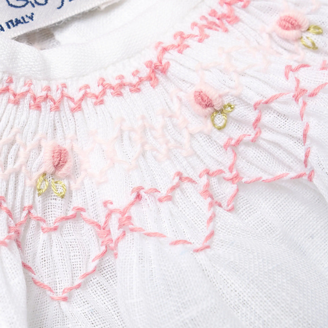 Blue Almonds Ltd Hand-Smocked Baby Girls Dress 'Amore' Piccola Giuggiola