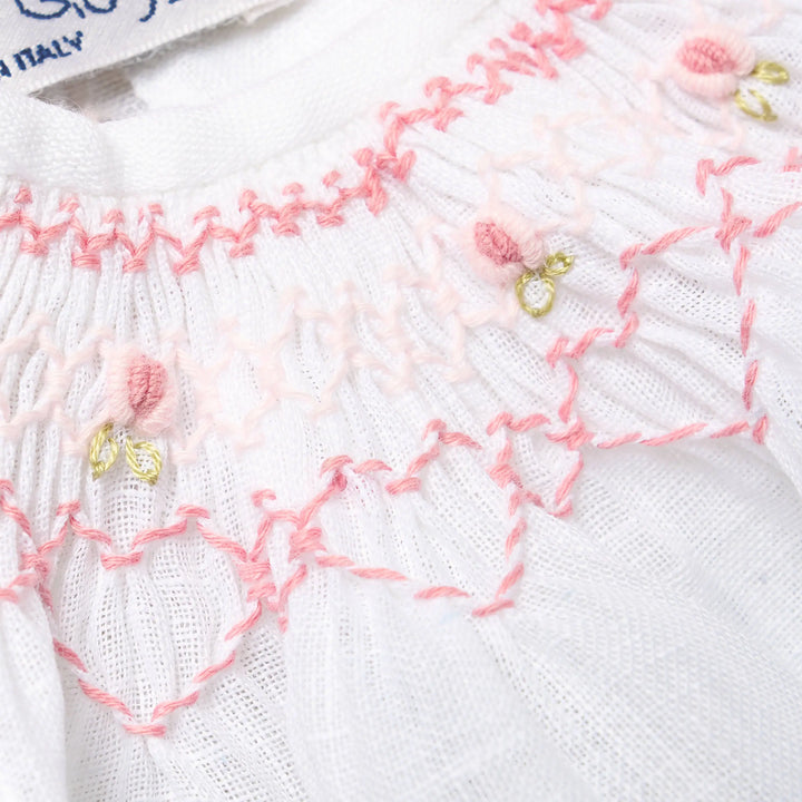 Blue Almonds Ltd Hand-Smocked Baby Girls Dress 'Amore' Piccola Giuggiola
