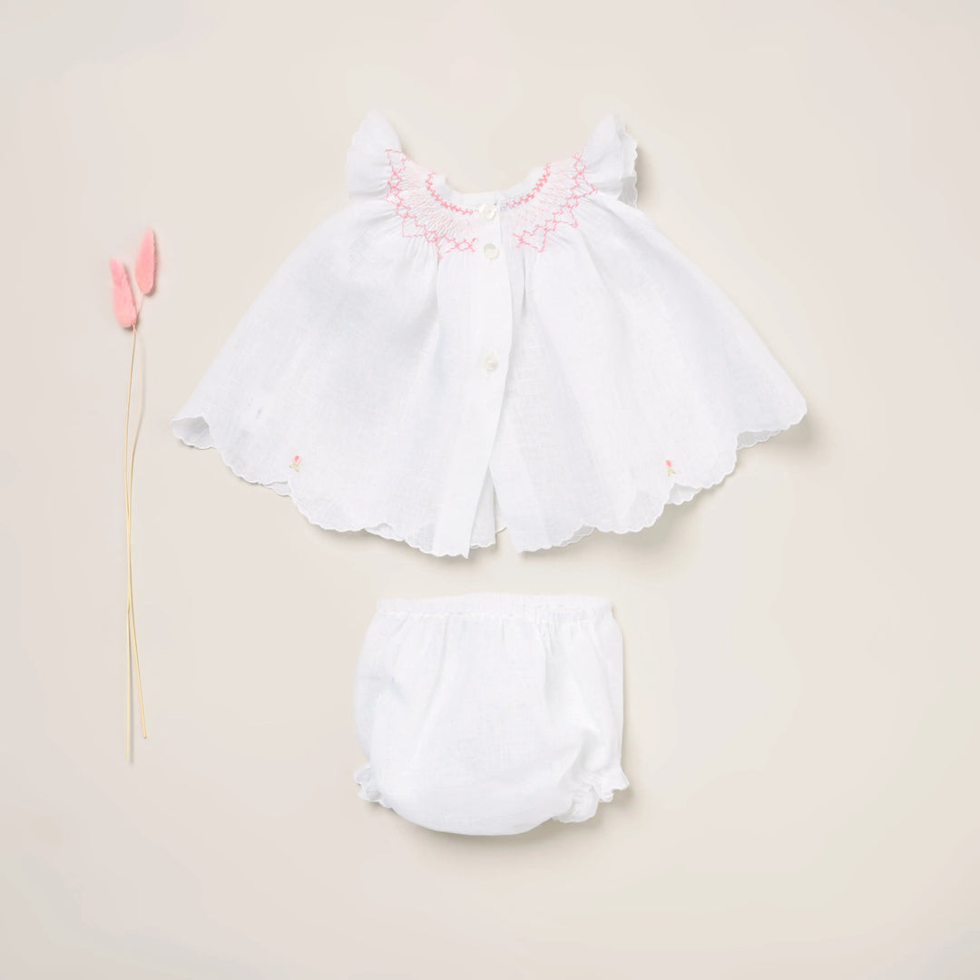 Blue Almonds Ltd Hand-Smocked Baby Girls Dress 'Amore' Piccola Giuggiola