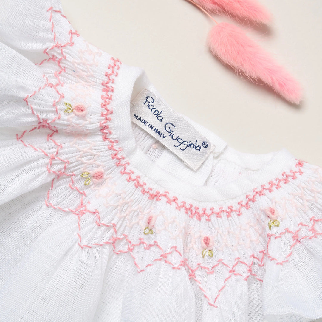 Blue Almonds Ltd Hand-Smocked Baby Girls Dress 'Amore' Piccola Giuggiola